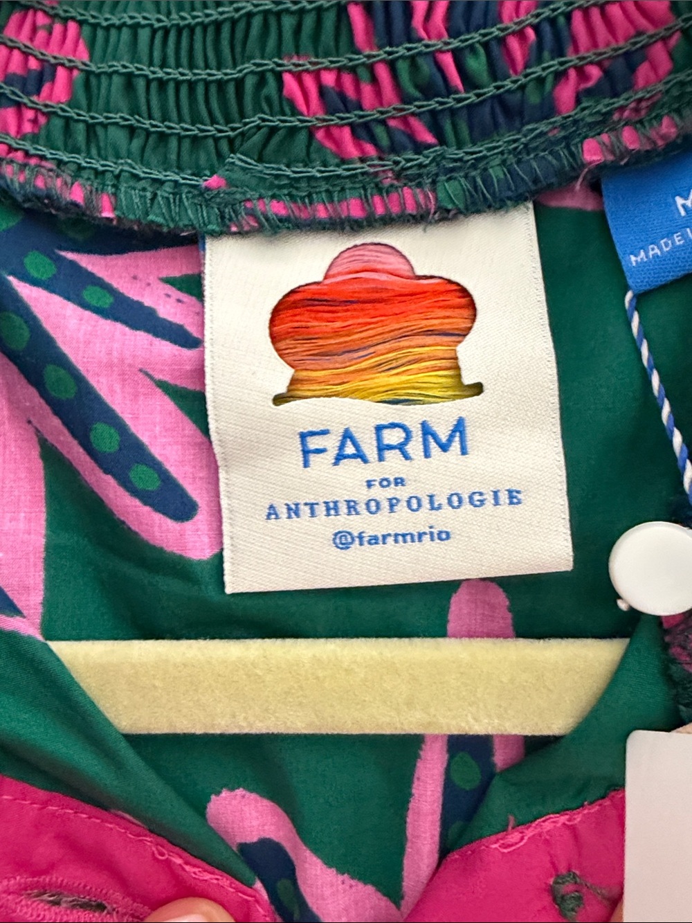 FARM Rio Green & Hot Pink Floral Print Jumpsuit Romper - Picture 6 of 6
